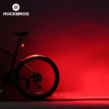 ROCKBROS Vandtæt Intelligente Cykel Lys USB-Genopladelige IPX5 Mini Baglygte LED-MTB Cykel Cykling baglygter 5 Lumen
