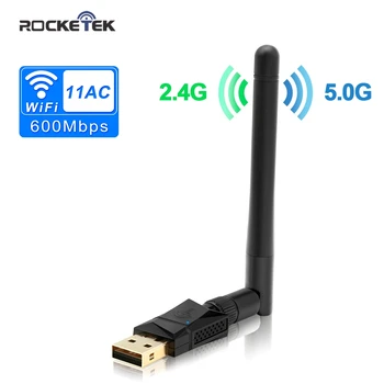 Rocketek 600Mbps Dual Band Wireless USB wifi Dongle-Adapter, med 802.11 N/G/B-Antenne Wirless Netværk Lan-Kort, 802.11 a/g/n/ac