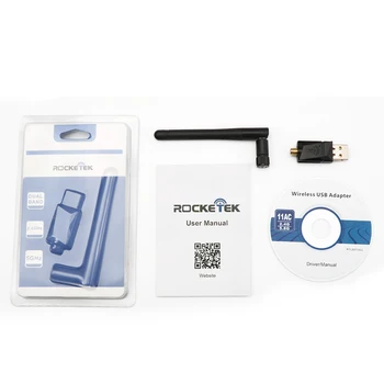 Rocketek 600Mbps Dual Band Wireless USB wifi Dongle-Adapter, med 802.11 N/G/B-Antenne Wirless Netværk Lan-Kort, 802.11 a/g/n/ac