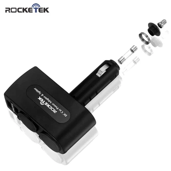 Rocketek bil oplader Smart IC 3.1 Dual USB mobiltelefon Oplader Adapter 2 Socket Bilens Cigarettænder Splitter bil-oplader