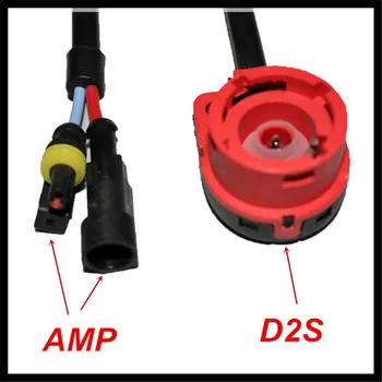 Rockeybright 2stk D2S D2R D4S kabel konverter ledningsnet hid d2s AMP pære holder stik adapter