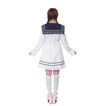 ROLECOS Mode og Dejlige Sløjfeknude Design-Sailor Uniform Komfort Slim-klip Kvinder Lolita Kjole Chiffon Skole Uniform Kostumer