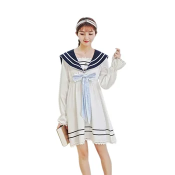 ROLECOS Mode og Dejlige Sløjfeknude Design-Sailor Uniform Komfort Slim-klip Kvinder Lolita Kjole Chiffon Skole Uniform Kostumer
