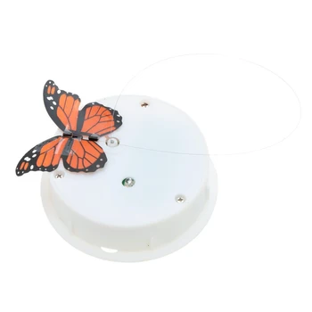 Romantisk Glas LED-Lampe Butterfly Jar Valentine Gave Børn Dekoration Orange