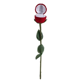 Romantisk Røde Rose Flower Ring Kasser Øreringe Smykker gaveæske til Engagement Bryllup Dekoration Valentine ' s Day Indretning af Forbrugsstoffer
