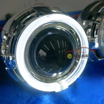 RONAN 2stk 80 MM 95 MM LED-Lys-Guide Optisk Angel Eyes DRL Halo Ring Super Lyse for 2.5 3.0 Bi-xenon projektorens linse cover masker
