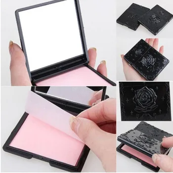 Rose Vintage mini pocket makeup spejl kosmetiske kompakt enkeltsidet spejle Makeup Rengøring Olie Absorberende Ansigt Papir