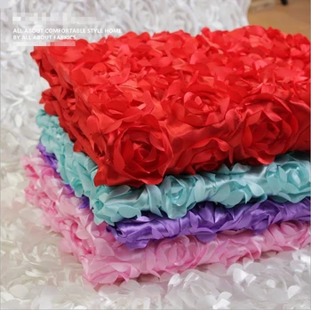 Roset Stof 3d blomst satin fabricTablecloth/Baggrund mat Bryllup Fest Aften, eksamen fødselsdag dekoration