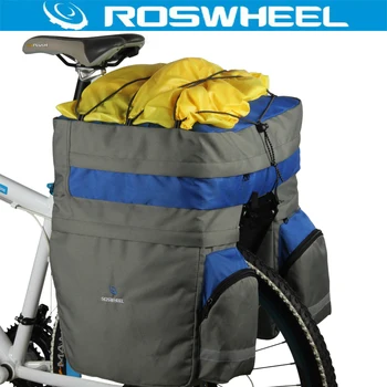 ROSWHEEL 3 i 1 60L Bageste Cykel Cykeltasker MTB Stor Kapacitet Cykling Transportøren Mountain Road Cykel Taske, Kurv Dobbelt Side Bageste Rack