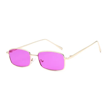 ROYAL PIGE 2018 Vintage Solbriller Kvinder Mænd Brand Designer Lille Rektangel Rød Gul Pink solbriller Retro Nuancer ss022