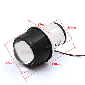 ROYALIN Fog Lens HID H11 Bi-Xenon projektorens Linse 2,5 tommer Metal Bifokale Kørsel til Universal Car Styling Tåge Lys Vandtæt