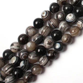 Runde Sardonyx sten perler dzi agat sten perler naturlige sten perler DIY-løse perler til smykkefremstilling gratis shipping engros !