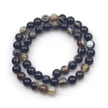 Runde Sardonyx sten perler dzi agat sten perler naturlige sten perler DIY-løse perler til smykkefremstilling gratis shipping engros !