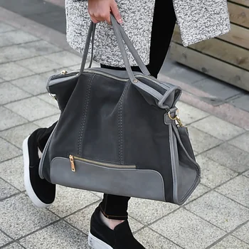 Ruskinds taske mærke mode kvindelige skulder taske i høj kvalitet, split læder cosmeti totes retro stor kapacitet håndtaske for kvinder 2017