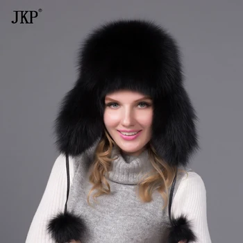 Rusland Varm Vinter Fashion Item Vaskebjørn & Fox Fur Læder Hat Med Vinter Årer Kvinder er Tyk Og Varm Vinter Hat