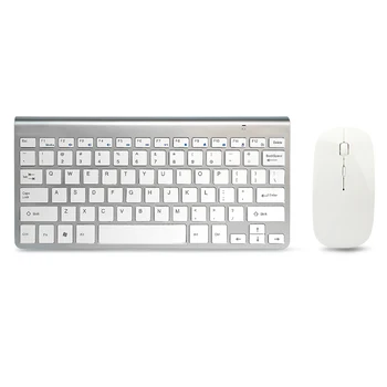 Russisk Tastatur i Ultra-Tynd Trådløst Tastatur, Mus Combo 2,4 G Trådløs Mus til Apple Tastatur Stil Mac, Win XP/7/8/10 Tv-Boksen