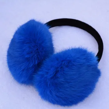Russiske Vinter Naturlige Rex Kaninpels Earmuff Mænd Kvinder Varm Mode Earflap Bløde Bløde Øre Varm Muffer
