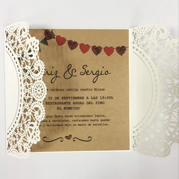 Rustik Bryllup Invitationer med Monogram Tag Wedding Invitation-Kort, Udskrive Tilpassede Ordlyd