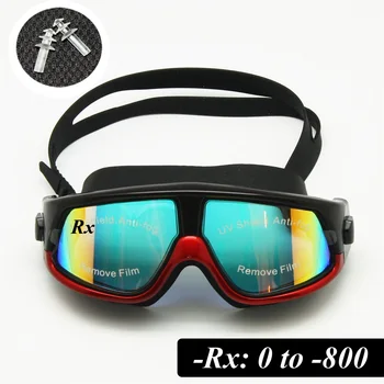 Rx Recept Svømning Briller Nærsynethed Optisk Svømme Briller med Korrigerende Snorkel, Maske 0 -800 Gratis Øre Propper & Storage Case