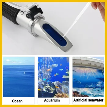 RZ refraktometer Havets Saltholdighed meter salt vand koncentration Akvarium Håndholdte Havkultur Avl Gravimeter RZ118 0~10%