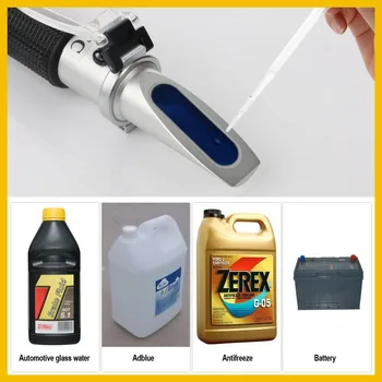 RZ Ægte Retail Package Automotive Antifreez Refraktometer Frysepunktet Adblue Urea Batteri flydende Glas vand ATC-Værktøj RZ115