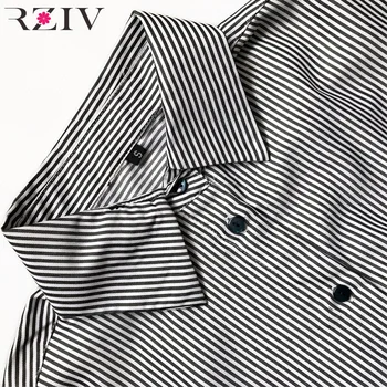 RZIV 2017 Foråret kvinder skjorte bluse casual stribet skjorte løs broderet skjorte