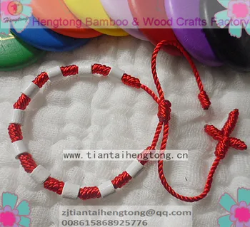 Røde reb armbånd/ rosenkrans armbånd/6MM træ perle armbånd/ knyttede armbånd/religiøse ledningen braceletspecial tilbud