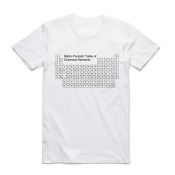 S-XXX Mænd Udskriv Tabel Over Kemiske Grundstoffer T-shirt Mode Korte ærmer O-Hals Nørd Sommeren Afslappet T-shirt Homme Tshirt