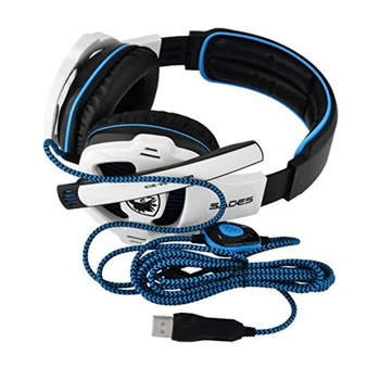 SADES SA-903 Gaming Headset 7.1 Surround Sound-kanal USB-Kabel Hovedtelefon med Mikrofon Lydstyrke Bedste casque Gamer