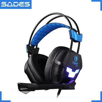 SADES Xpower Plus Vibration Hovedtelefoner Dyb Bas Stereo Surround Sound Headset-Over-ear Casque Gamer