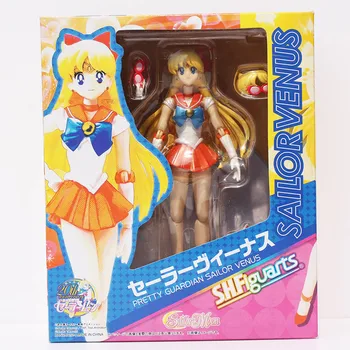 Sailor Moon Sailor Venus Figur Toy Minako Aino PVC-Action Figurer, Samleobjekter Model Doll Legetøj 6