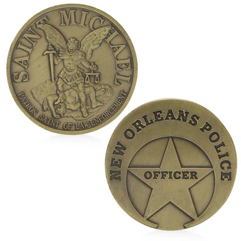 Saint Michael New Orleans Politi Erindringsmønter Udfordring Mønt Samling Gave