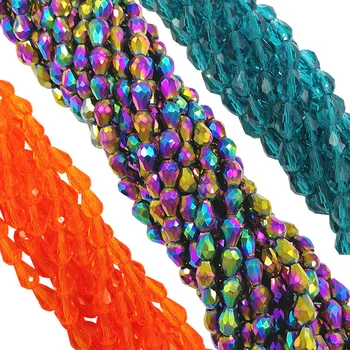 Salg 31Colors Glas Vand Drop DIY Til Halskæder, Armbånd Kvindelige Trendy Løse Perler Mode Smykker