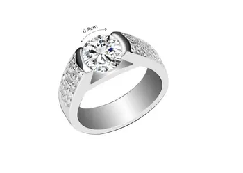 Salg Krystal Fest Ring vielsesringe For Kvinder Anel Plata Par Engagement Bryllup Tilbehør Casamento Smykker 14R8680