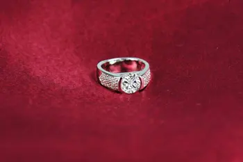 Salg Krystal Fest Ring vielsesringe For Kvinder Anel Plata Par Engagement Bryllup Tilbehør Casamento Smykker 14R8680