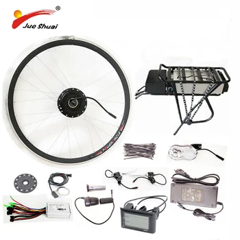 Salgsfremmende 48V 10AH Elektrisk Cykel Kit Med Bageste Rack og Elkedel Batteri 500W gearmotor til 26
