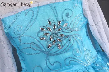 SAMGAMI BABY 2018 Foråret Style Pige Kjole Prinsesse Elsa Kjole Børn Halloween Snow Queen Cosplay Kostume Baby Buksetrold Børn