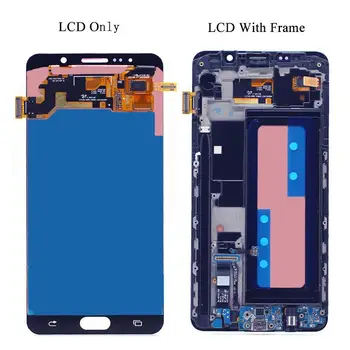 Samsung Galaxy Note 5 N920A N920 N920F N920C N920G LCD-Displayet Tryk på Digitizer Sensor Glas Montage Ramme Til Galaxy Note5