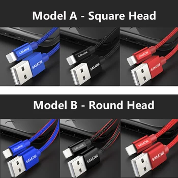 SAMZHE Belysning-kabel USB-Kabel, Hurtig Opladning Kabel til iPhone 5/6/7Plus og Ipad Mobiltelefon Kabel