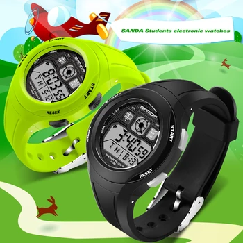 SANDA Børn Ure Søde Børn Ure Sports Tegnefilm Ur til Piger drenge Gummi Children ' s Digital LED Armbåndsure Reloj