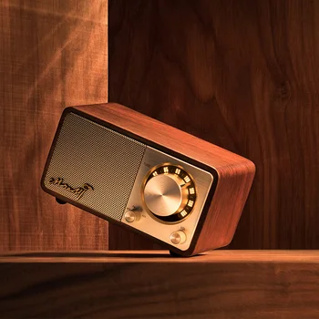 Sangean Mozart Mini Mørk valnød Bluetooth højttaler med radio-Gratis fragt