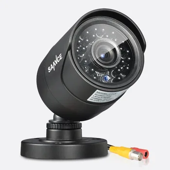 SANNCE 4STK 1.0 MP 720P TVI Sikkerhed Kameraer Indendørs Udendørs IR Night Vision CCTV Overvågning, Sikkerhed Kamera med BNC-kabel