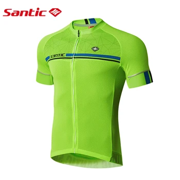 Santic Mænd Cykling Korte Jersey Pro Fit Fire Farver Antislip Ærme Manchet Road Bike MTB kortærmet Top Riding Shirt M7C02107