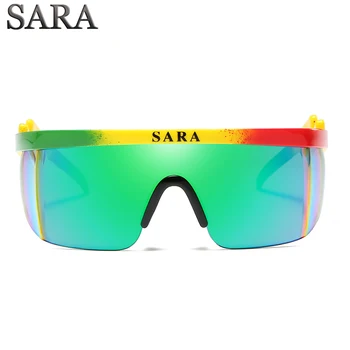 SARA Udendørs Sport Vindtæt Solbriller Man Reflekterende Belægning spejlglas Store Surround-Brillerne Med Non-Slip Næse Goggle CE