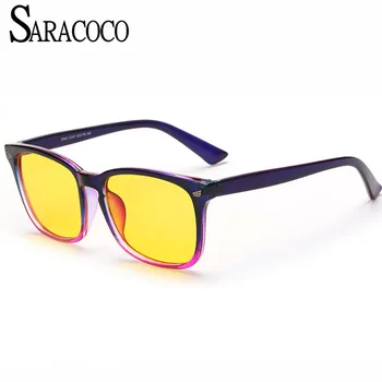 SARACOCO Anti-blue-Computer-Briller, Beskyttelsesbriller Rammer Kvinder Mænd 2018 Mode Nærsynethed Briller Frame Beskyttelsesbriller, R'818