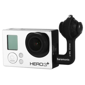 Saramonic G-Mic Gopro Mic Tilbehør Mini Dual Stereo Bolden Professionel Mikrofon til Gopro Hero4 Hero3+ Hero3 Action Kameraer