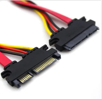 SATA-Kabel Extender 22Pin Mandlige og Kvindelige 7+15-Pin Seriel ATA, SATA Data Magt Combo forlængerkabler Ledningen 30CM AQJG