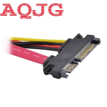 SATA-Kabel Extender 22Pin Mandlige og Kvindelige 7+15-Pin Seriel ATA, SATA Data Magt Combo forlængerkabler Ledningen 30CM AQJG