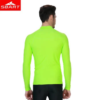 SBART Rashguard for Mænd UPF 50+ langærmet Rash Guard Badedragt Shirt Mænd Rashguard Svømme Shirts Anti-UV-Windsurf Våddragt Toppe J