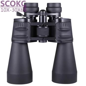 Scokc10-30X60 Hd power zoom kikkert Professionelle jagt teleskop vidvinkel Høj kvalitet monokulare teleskop kikkert